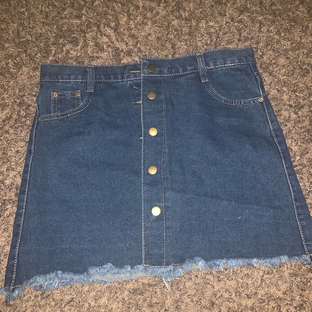 New Denim Button up Jeans Mini Skirt
